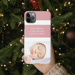 Fancy Cute Baby Photo   Pink & White   Quote  iPhone 11Pro Max Case