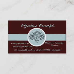 Fancy Damask Classic Professional Cool  Branding Business Card