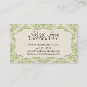 Fancy Damask Photography Business Card