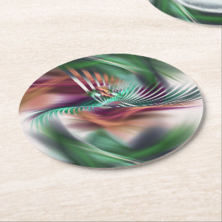 Fancy Dancer Round Paper Coaster