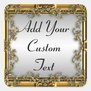 Fancy, Decorative Gold Frame Stickers