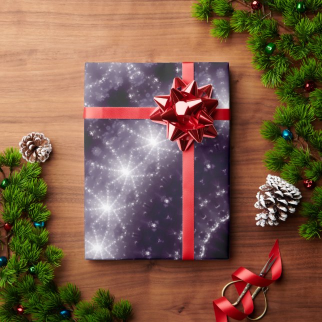 Fancy Delicate Black & White Round Lace Wrapping Paper (Holiday Gift)