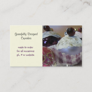 Fancy Designer  Cupcakes Business Card