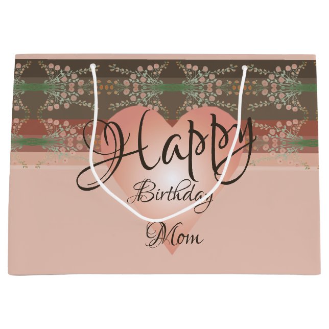 Fancy Designer Floral Paper Gift Bag (Front)