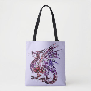 fancy dragon tote bag