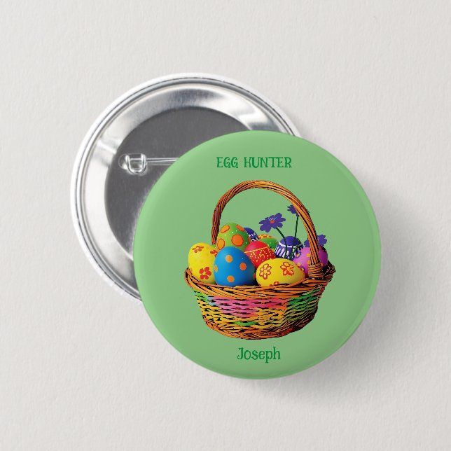 Fancy Easter Egg Hunt Adventure 2 Inch Round Button (Front & Back)