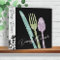 Fancy eating utensils personalized cookbook recipe