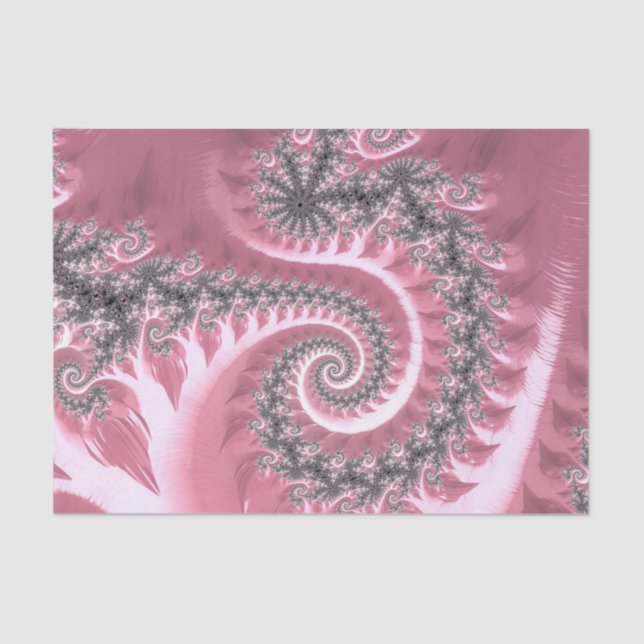 Fancy Elegant Fractals With Cool Mandala Patterns Tissue Paper (Front)