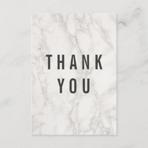 Fancy Elegant Marble Wedding Thank You Card