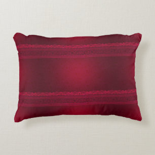 Fancy & Elegant Red Background Stylish Accent Pillow