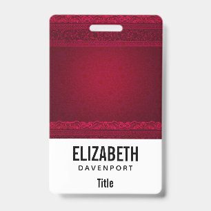 Fancy & Elegant Red Background Stylish Badge