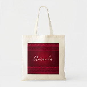 Fancy & Elegant Red Background Stylish Tote Bag