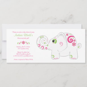 Fancy Elephant sur Parade Baby shower Invitation