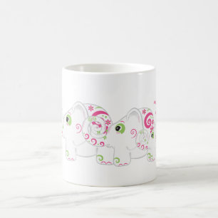 Fancy Elephants on Parade Personalized Mug