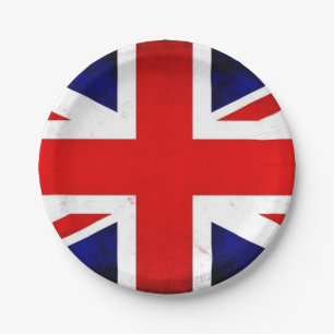 Fancy England British Flag Party Paper Plate