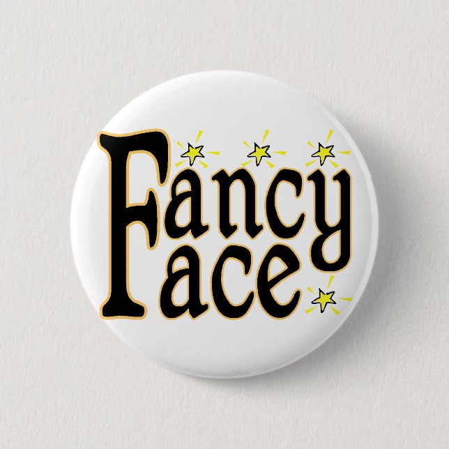 Fancy Face 2 Inch Round Button (Front)