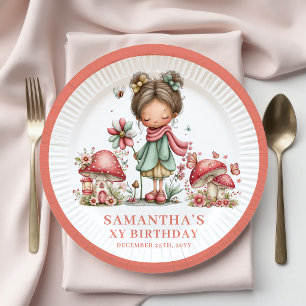 Fancy Fairy 8th Birthday Blush Pink Paper Plates