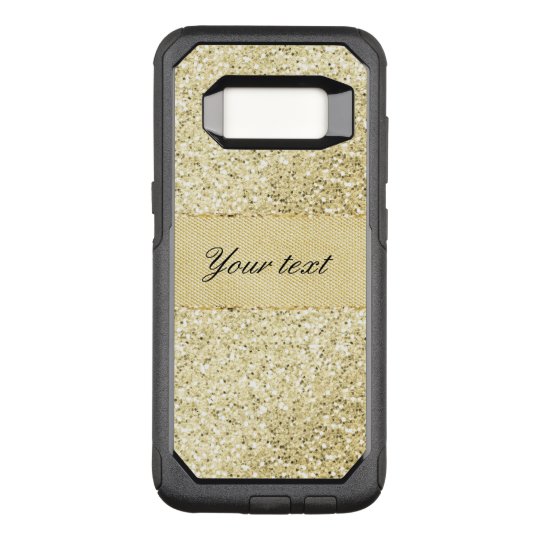 Fancy Faux Gold Glitter Personalized OtterBox Commuter Samsung Galaxy S8 Case