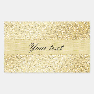 Fancy Faux Gold Glitter Personalized Sticker