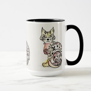 Fancy Feline design sur une tasse