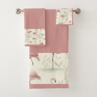 Fancy Flamingo ( Bath Towel Set