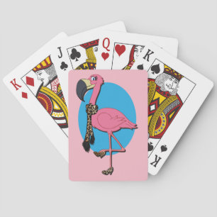Fancy Flamingo Playing Cards, Standard Index faces Playing Cards