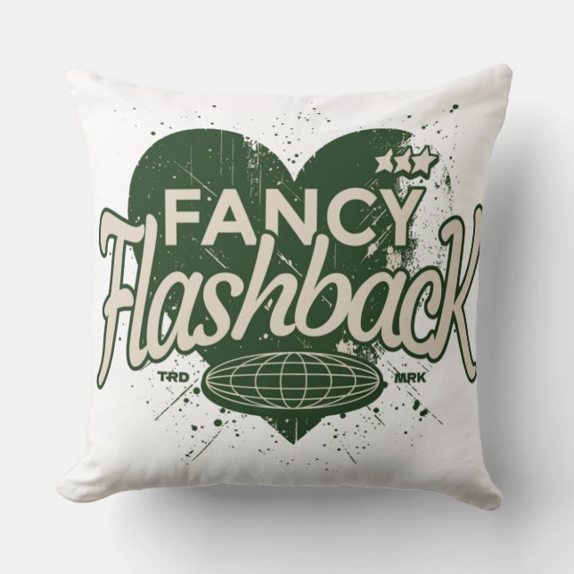 Fancy flashback throw pillow (Front)