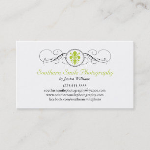 Fancy Fleur de Lis Business Card