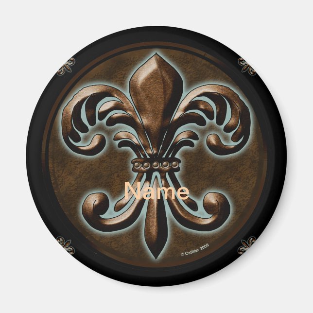 Fancy Fleur De Lis  magnet (Front)