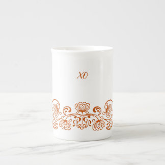 Fancy Floral Bone China Tea Mug