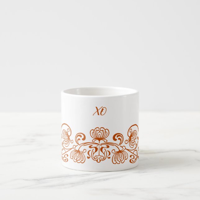 Fancy Floral Espresso Cup (Front)