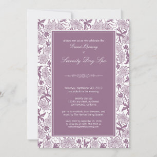 Fancy Floral Grand Opening Invitation (lavender)