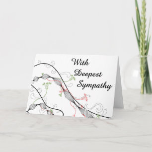 Fancy Floral Large Font Sympathy Card