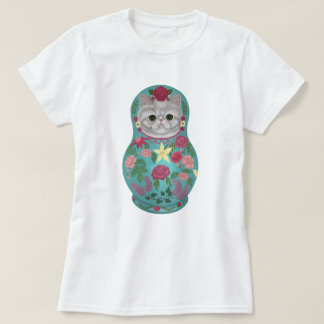 Fancy Floral Meowtreshka T-Shirt