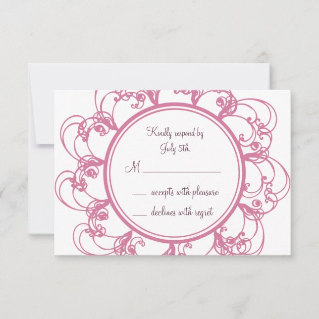 Fancy Floral RSVP (Devant)