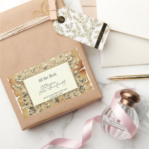 Fancy Floral Signature Author BookPlate Template Sticker