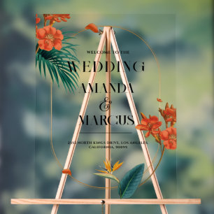 Fancy Flowers Tropical Accueil Mariage