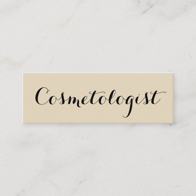 Fancy Font Minimalist Mini Business Card (Front)