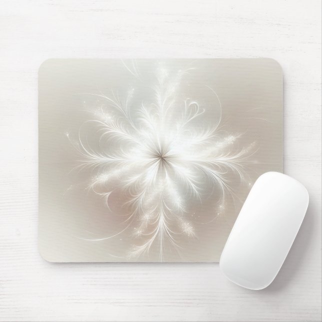 Fancy Fractal Snowflake Mouse Pad (With Mouse)