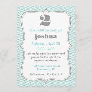 Fancy Frame 2nd Birthday Party Invitation