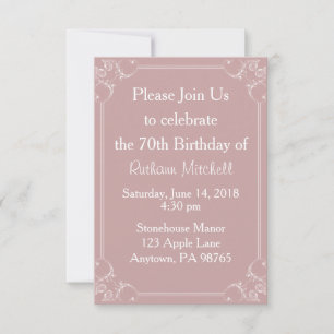 Fancy Frame Anniversaire Invitation