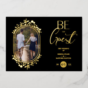 Fancy Frame Flowers Be our Guest Black Wedding