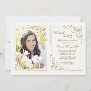 Fancy Frame Photo Invitation Double