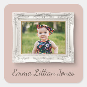 Fancy Frame Photo Square Sticker