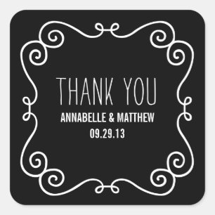 Fancy Frame Wedding Favoriser les Étiquettes