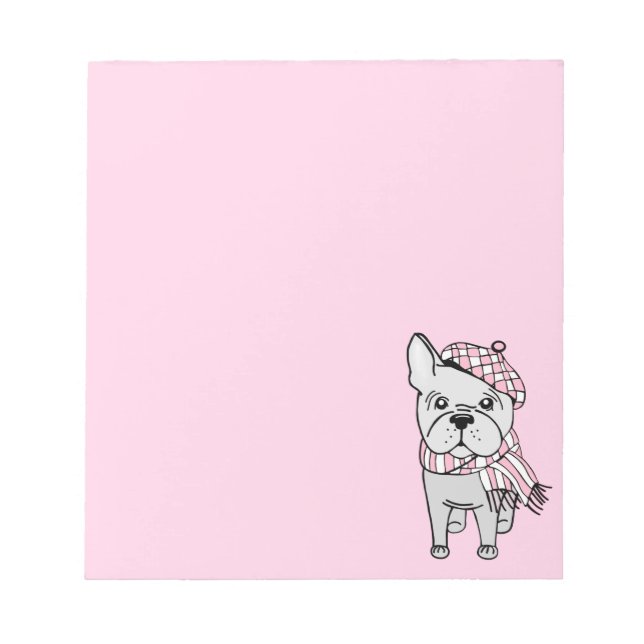 Fancy French Bulldog Notepad (Front)