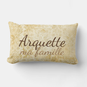 Fancy French My Family Customizable Lumbar Pillow