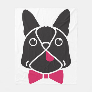 Fancy Frenchie Fleece Blanket