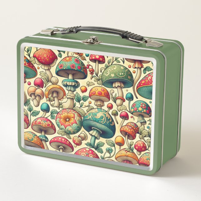 Fancy Fungi Metal Lunch Box (Front)