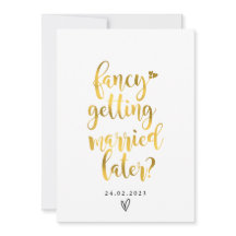 fancy getting married later card